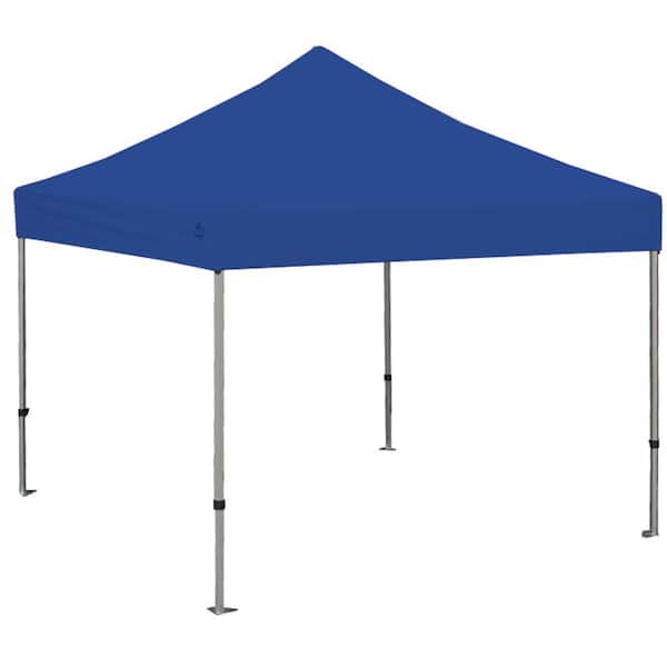 King Canopy Goliath 10 ft. x 10 ft. Silver Frame Instant Pop Up Tent with Blue Cover