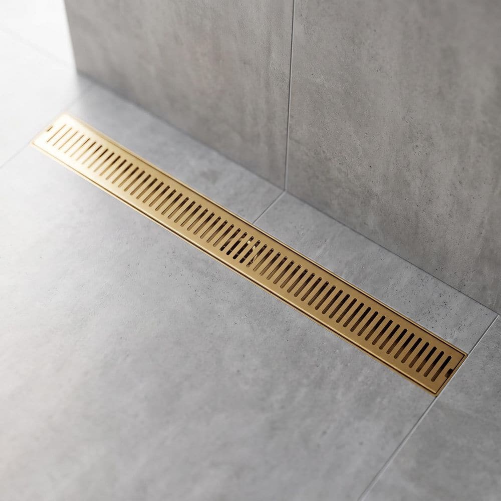 VIGO Elan 24 in Linear Shower Drain in Matte Brushed Gold