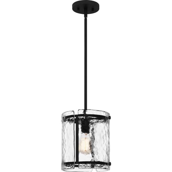 Quoizel Fortress 1-Light Earth Black Shaded Pendant