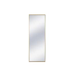 13.8 in. W x 48 in. H Rectangular Aluminum Framed Wall Bathroom Vanity Mirror in Gold