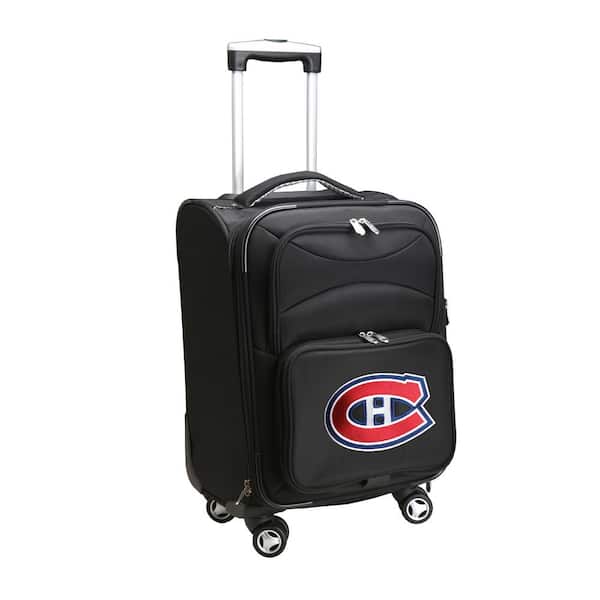 Denco NHL Montreal Canadians 21 in. Black Carry-On Spinner Softside Suitcase