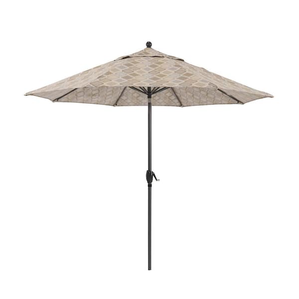 empire patio umbrella California Umbrella Rodeo Collection AAT758A002-48020 7.5' Patio Umbrella With Silver Anodized Aluminum Pole Aluminum Ribs Deluxe Pulley Lift System