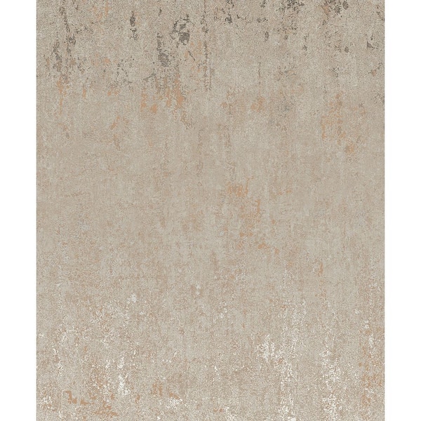 City Romance Collection Gold Metallic Industrial Distressed Metallic Finish Vinyl on NonWoven NonPasted Wallpaper Sample