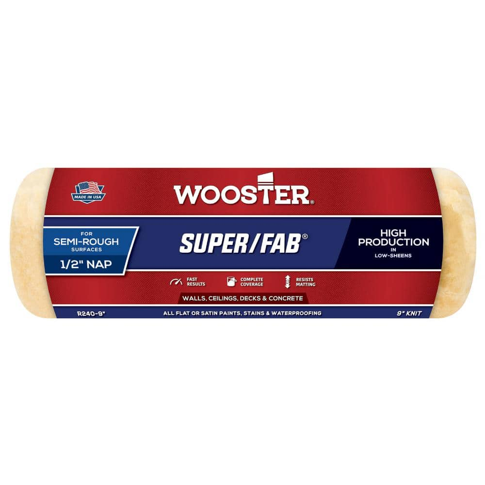 Wooster 9 Super Fab 1/2 Nap Roller Cover