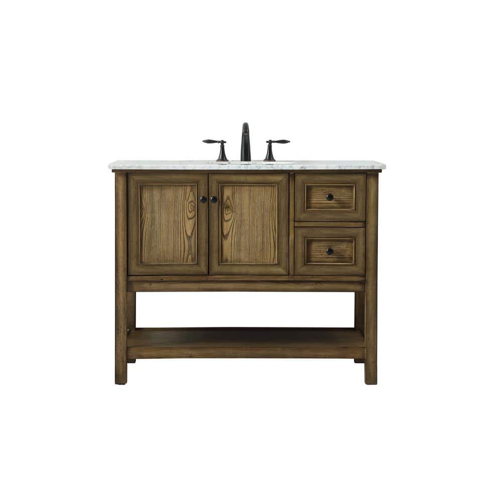 Simply Living 42 in. W x 22 in. D x 34 in. H Bath Vanity in Driftwood with 