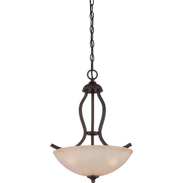 Illumina Direct Abxia 3-Light Bronze Patina Pendant