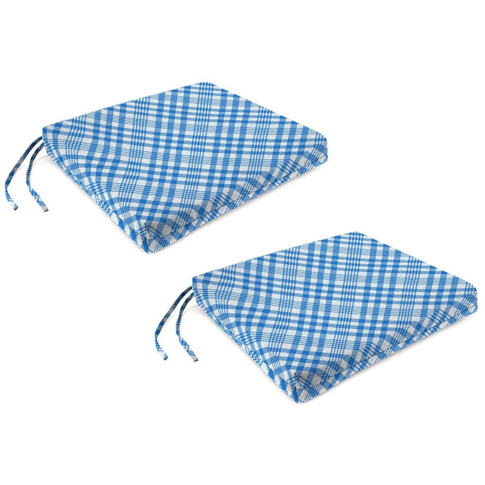 19 in. W x 17 in. D x 2 in. T Rectangular Outdoor Seat Cushion in Hanks Wetland (2-Pack) price history on PriceWatchPro