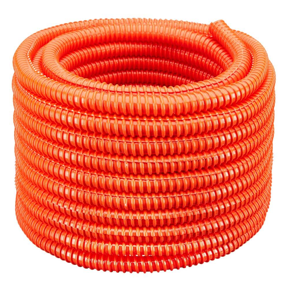 Commercial Grade Black or Orange 1" x 100'  Non-Split LDPE Wire Loom Tubing