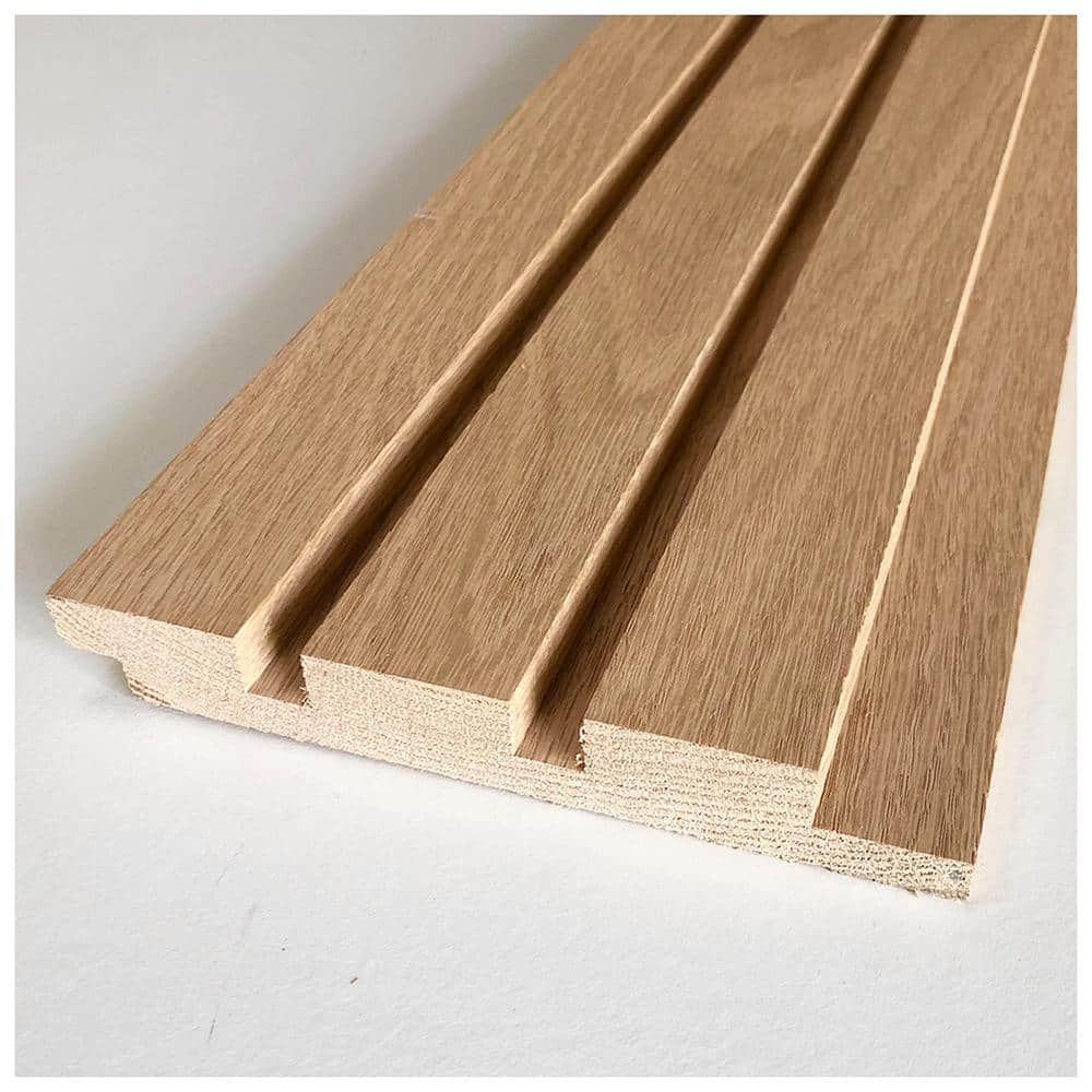 Fluted Solid Oak Shiplap Wall Paneling 6" x 72"