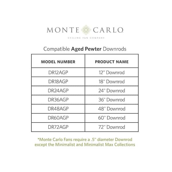 Generation Lighting - Colony Max 52 in. Transitional Aged Pewter Ceiling Fan with Light Grey Weathered Oak Blades and Pull Chain