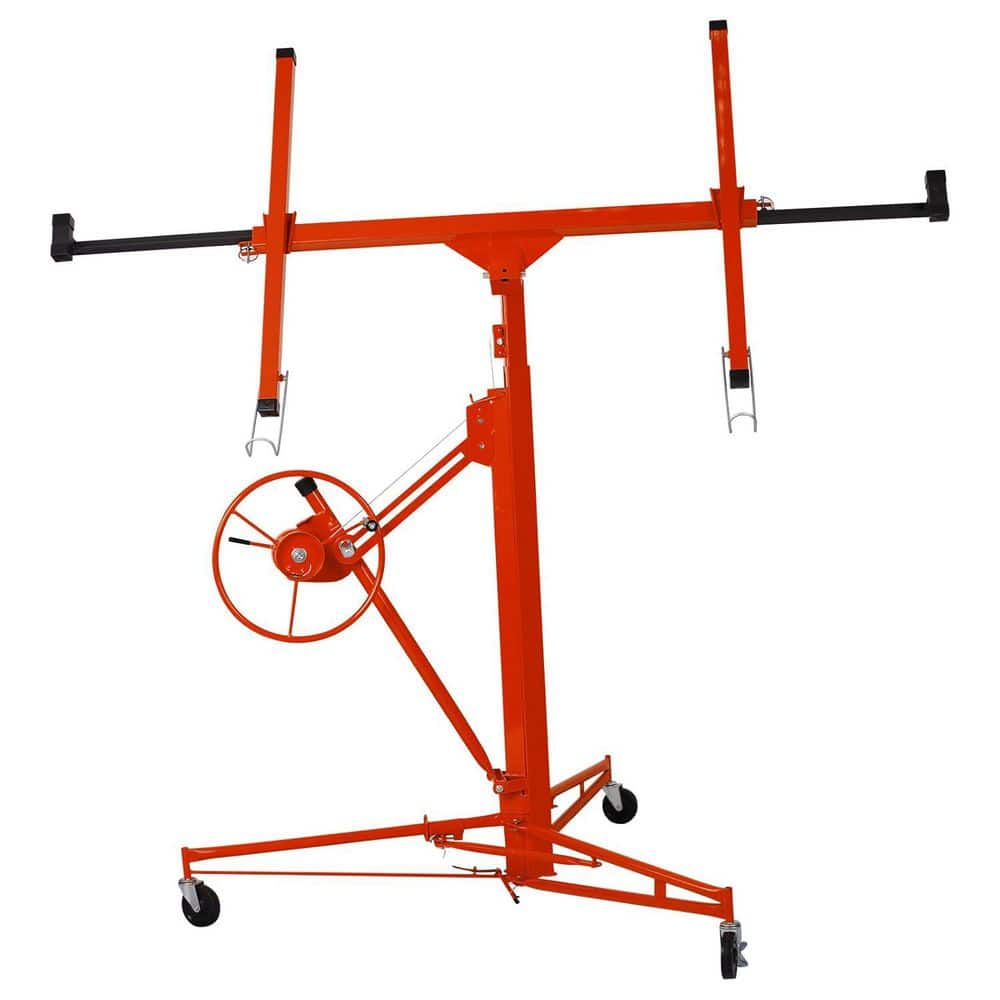 11 ft. Drywall Panel Hoist, 150 lbs. Heavy Duty Sheetrock Hoist with 360° Adjustable Telescopic Arm and Wheels (Red) price history on PriceWatchPro