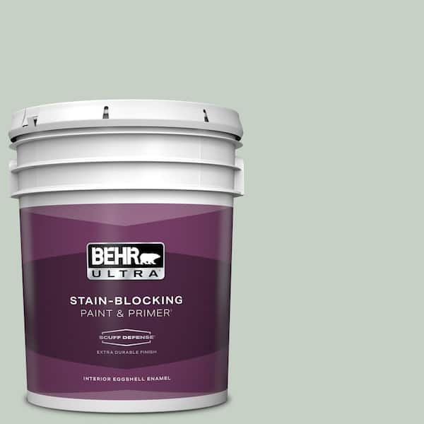 BEHR ULTRA 5 gal. #N400-2 Frosted Sage Extra Durable Eggshell Enamel Interior Paint & Primer