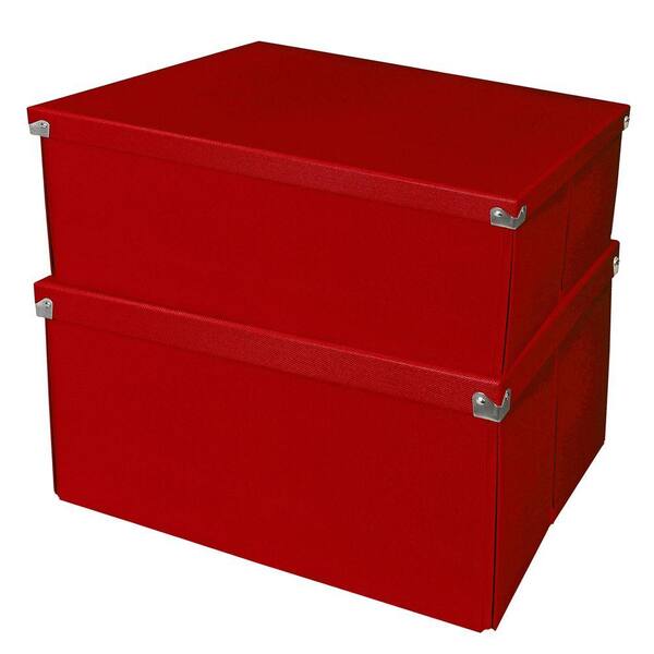 Samsill Mega Box with Lid Red (2-Pack)