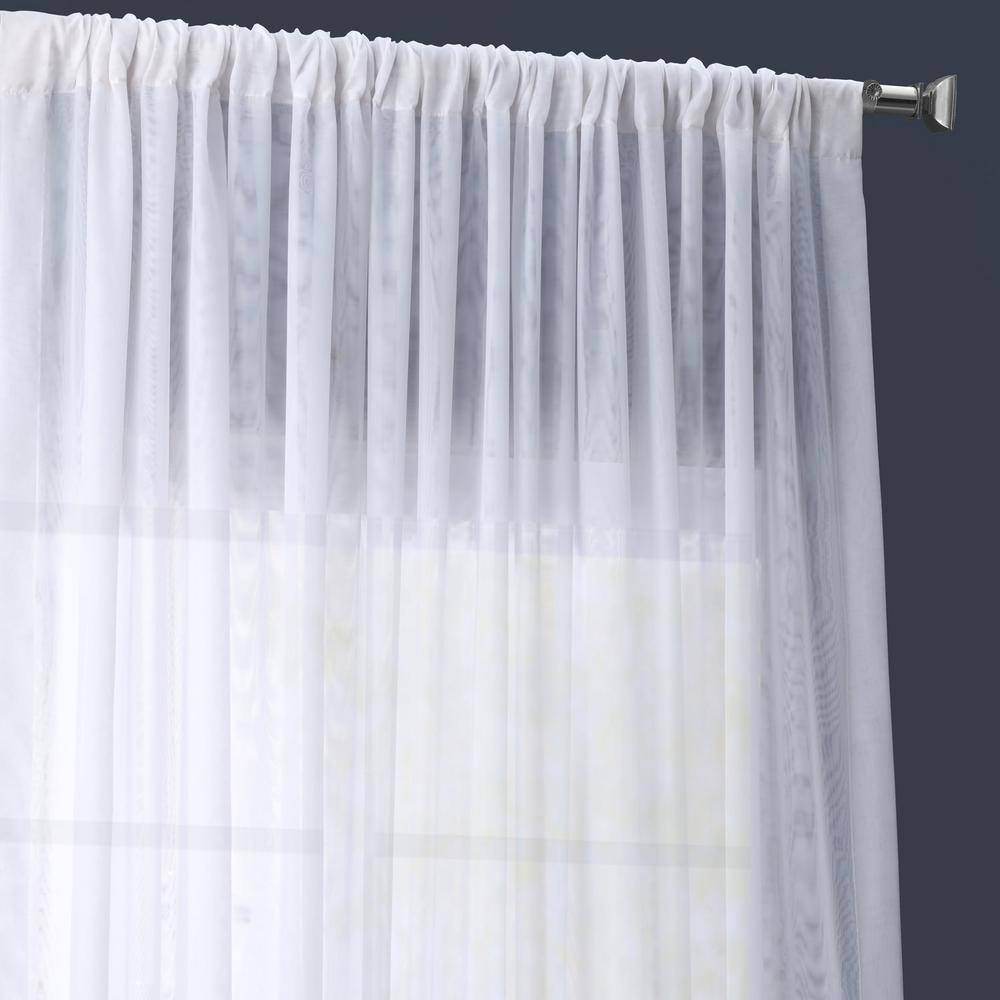 White Sheer Double Layered Polyester Window Panel