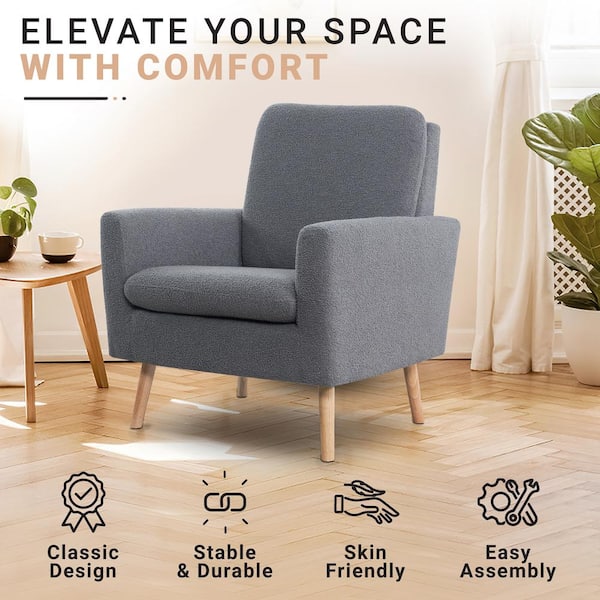 HOMESTOCK Mid-century Modern Chair, Durable Wood frame Arm HOMESTOCK Mid-century Modern Chair, Durable Wood frame Arm