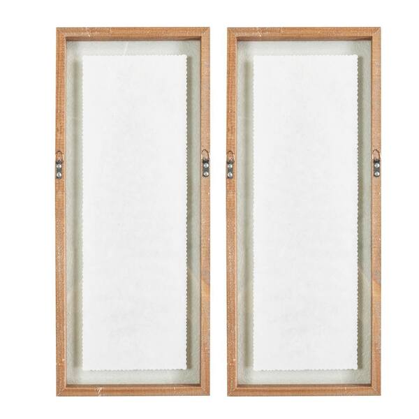 アートインテリア Dimensional Fern 2-Piece Natural Wood Framed Glass Wall Art