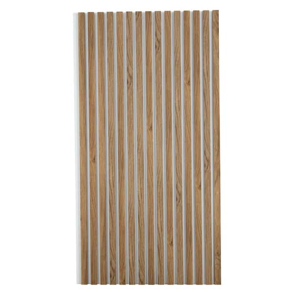 Ejoy 24 in. x 94.5 in. x 0.8 in. Acoustic Vinyl Wall Siding Panel with White Base (Set of 1-Piece)