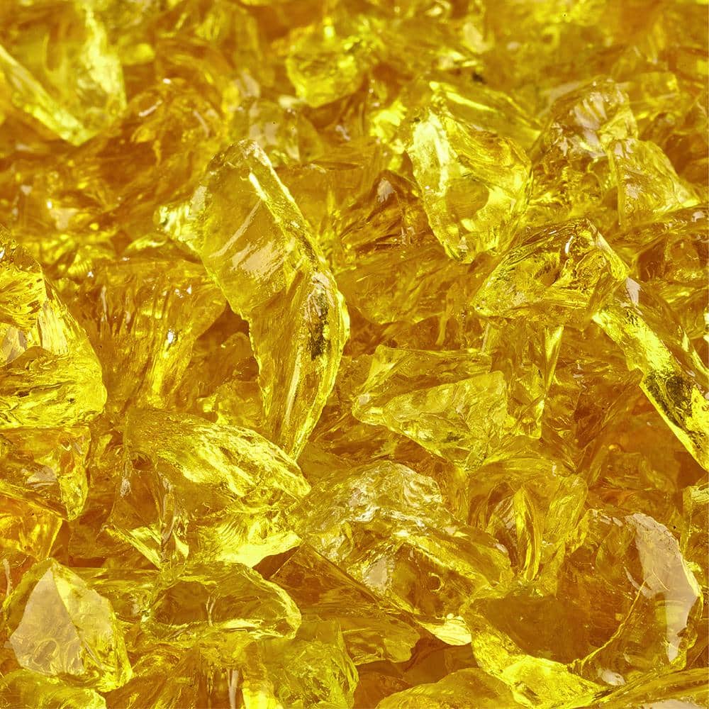 10 lbs. of Sunflower Yellow 3/8 in. to 1/2 in. Crushed Fire Glass price history on PriceWatchPro