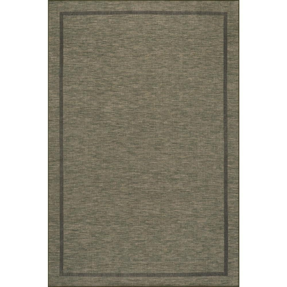 Nate Berkus x Rugs Hanover Modern Bordered Washable Green 6 ft. x 9 ft. Indoor Area Rug price history on PriceWatchPro
