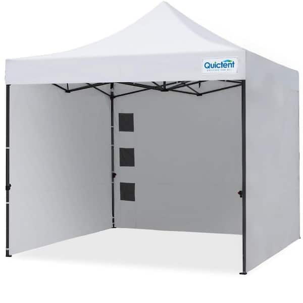 10 ft. x 10 ft. Heavy Duty Pop up Canopy Tent with Sidewalls, Instant Shelter with Wheeled Bag for Outdoor, Parties