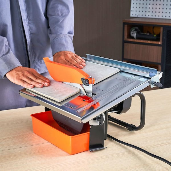 SKYSHALO Wet Tile Saw, 4-Amps 7 in. 65 MN Corded Wet Tile Saw