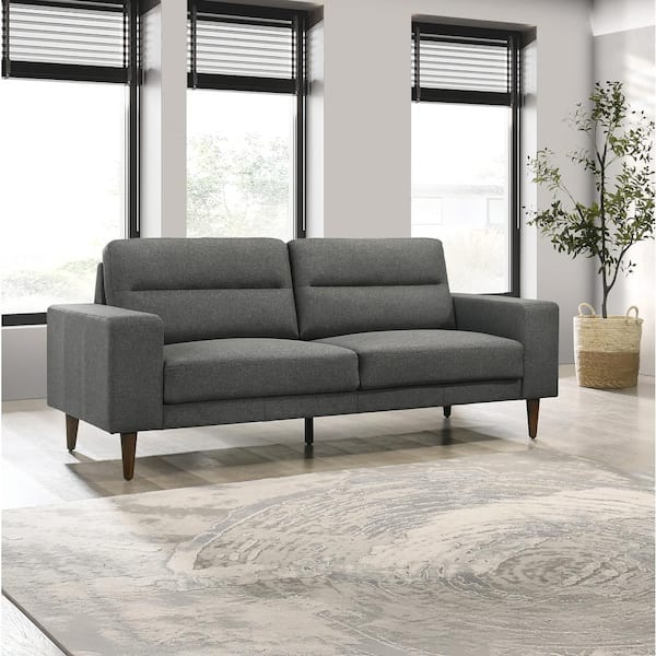 NEW CLASSIC HOME FURNISHINGS New Classic Furniture Vale 79 in. Square Arm Polyester Rectangle Sofa in Gray