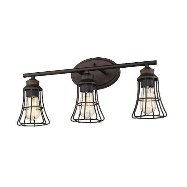 Piers 23-1/4 in. 3-Light Oil-Rubbed Bronze Vanity Light