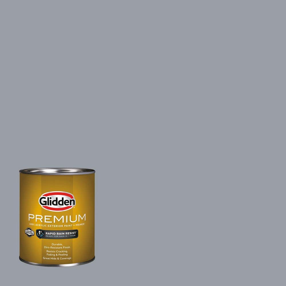 Glidden Premium 1 qt. PPG0993-4 Gray Suit Flat Exterior Latex