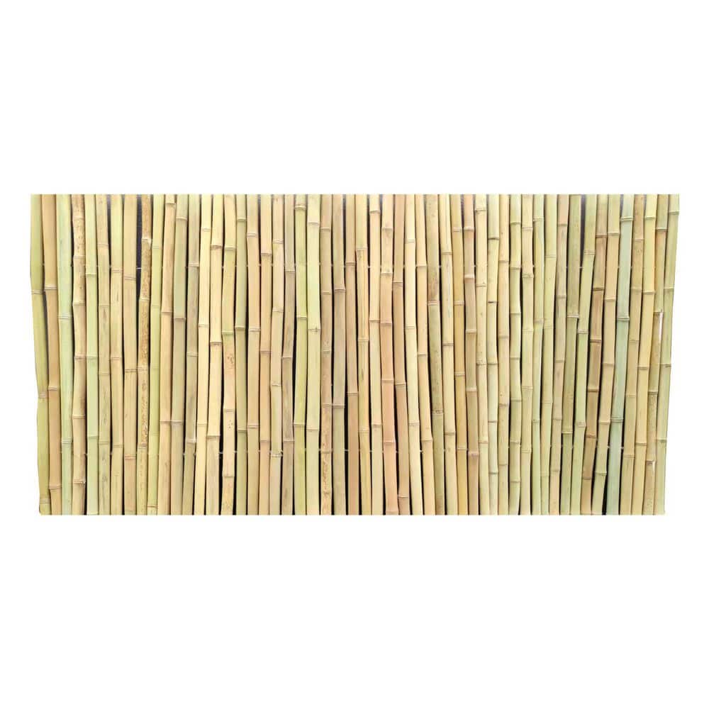 Tunearary Outdoor Patio 8 W x 3 H Natural Bamboo No Dig Privacy