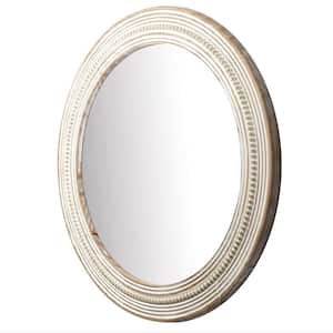 24 in. W x 24 in. H Rustic Round Wood Mirror