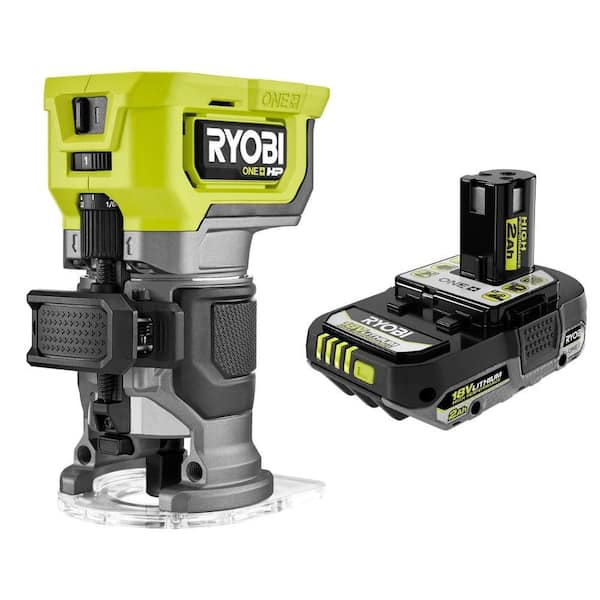 ONE+ HP 18V Brushless Cordless Compact Router with FREE 2.0 Ah HIGH PERFORMANCE Battery