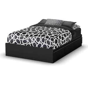 Step One 3-Drawer Full-Size Storage Bed in Pure Black