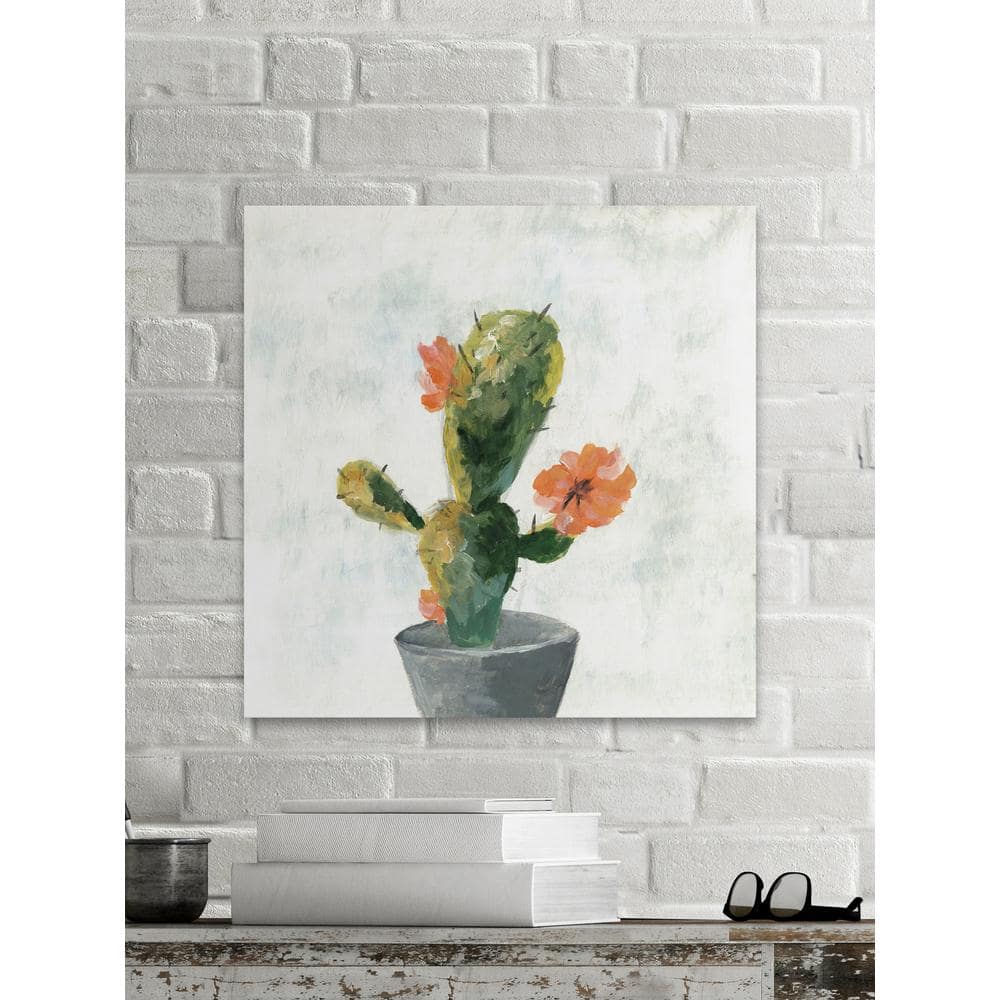 32 in. H x 32 in. W Cactus with Pot by Marmont Hill Printed Canvas Wal