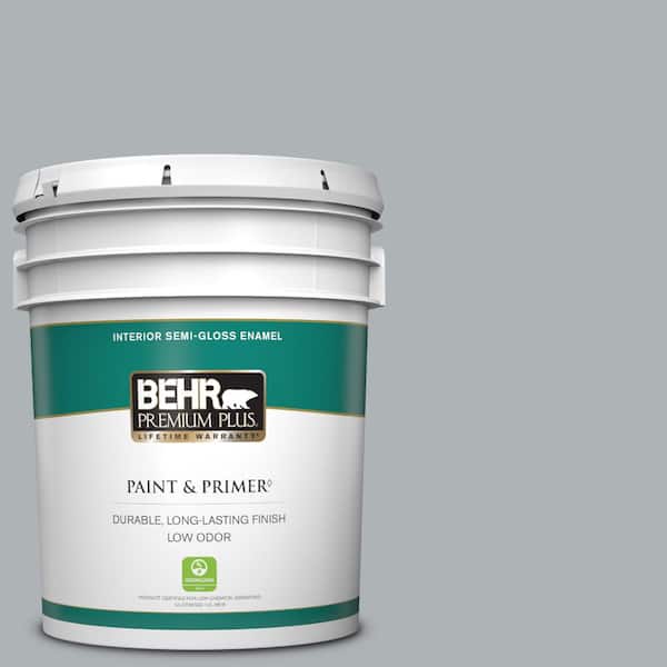 BEHR PREMIUM PLUS 5 gal. #N510-3 Stargazer Semi-Gloss Enamel Low Odor Interior Paint & Primer