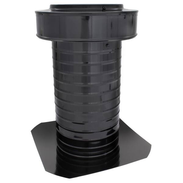 7 in. Dia Keepa Vent an Aluminum Static Roof Vent for Flat Roofs in Black