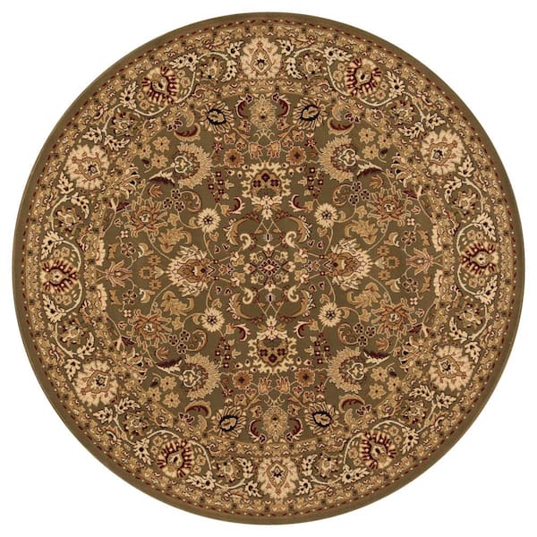 Concord Global Trading Persian Classics Mahal Green 8 ft. Round Area Rug