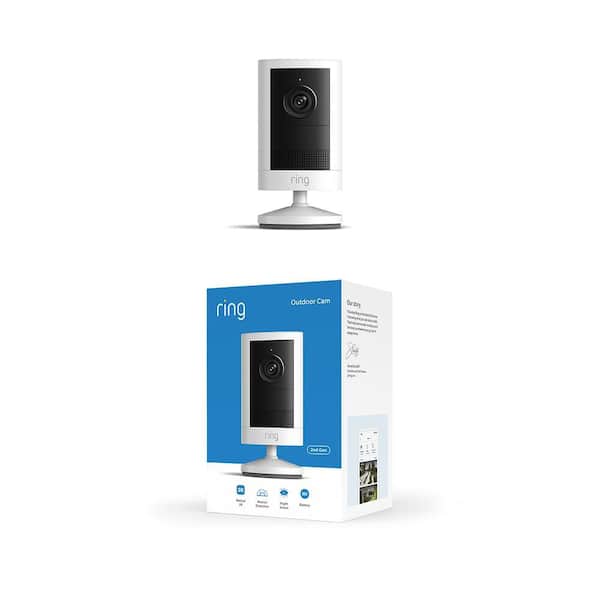 Outdoor Cam, Battery (Newest Model) Security Camera - Wide-Angle Retinal 2K Video, 6x Enhanced Zoom, Night Vision, White