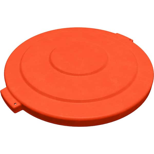 Carlisle 32 Gal. Orange Round Trash Can Lid for Bronco Trash Cans