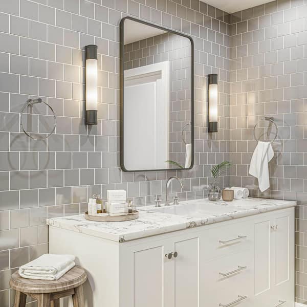 Restore Ash Gray 4-1/4 in. x 4-1/4 in. Glazed Ceramic Wall Tile (12.5 sq. ft./case)