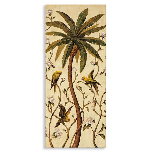 Stupell Industries Parrots and Jungle Botanics by Rodolfo Jimenez Unframed Nature Graphic Art Print 30 in. x 13 in.