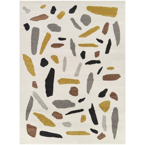 BALTA Lavoisier Tan 5 ft. x 7 ft. Abstract Area Rug 3122487 - The Home ...