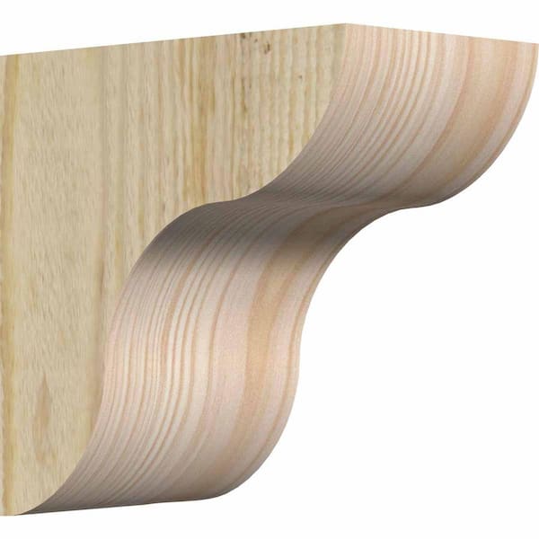 Ekena Millwork 6 in. x 10 in. x 10 in. Douglas Fir Carmel Rough Sawn Corbel