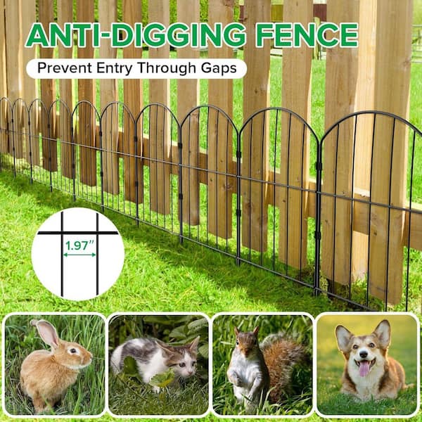 Oyezvary Decorative 24 in. H Metal Garden Fence Animal