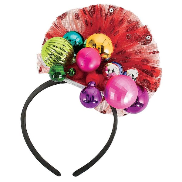 Amscan 8.5 in. x 6.5 in. Ornament Couture Christmas Headband (2-Pack)