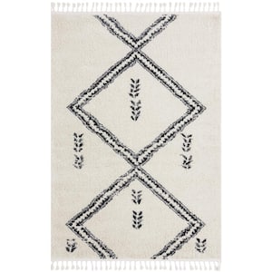 Willow Ivory 5 ft. 3 ft. x 7 ft. 6 in. Shag Polypropylene Area Rug