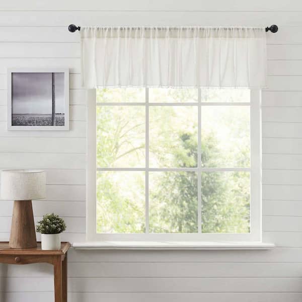 tobacco cloth valances Antique White Valance Fringed 16x90 This valance is made out of a 100% cotton tobacco cloth and comes unlined Tobacco Cloth Natural Valance Fringed
