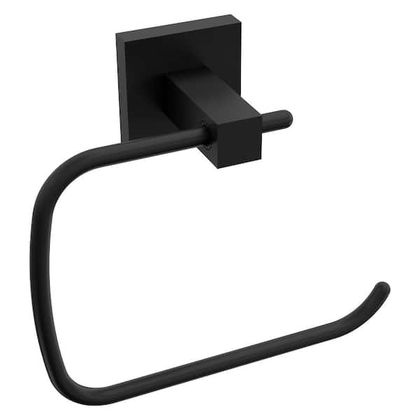 Rubicon Wall Mounted Hand Towel Holder in Matte Black
