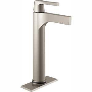 Zura Single Hole Single-Handle Vessel Bathroom Faucet with Touch2O.xt Technology in Stainless