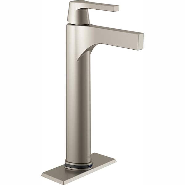 Delta Zura Single Hole Single-Handle Vessel Bathroom Faucet with Touch2O.xt Technology in Stainless