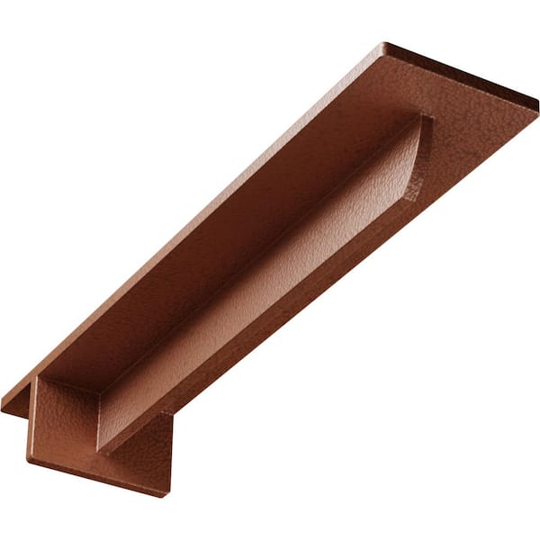 Ekena Millwork 3 in. x 2 in. x 14 in. Steel Hammered Copper Heaton Bracket